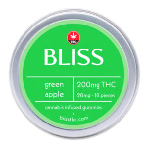 Bliss Edibles 200MG THC Gummies Green Apple