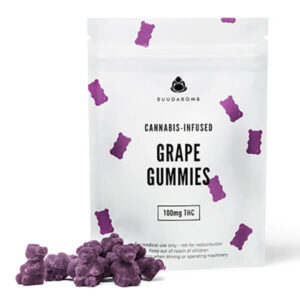 BuudaBomb Grape Gummies (Vegan) 100mg THC