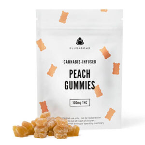 BuudaBomb Peach Gummies (Vegan) 100mg THC