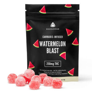 Watermelon Blast Vegan Gummies (BuudaBomb)250mg THC
