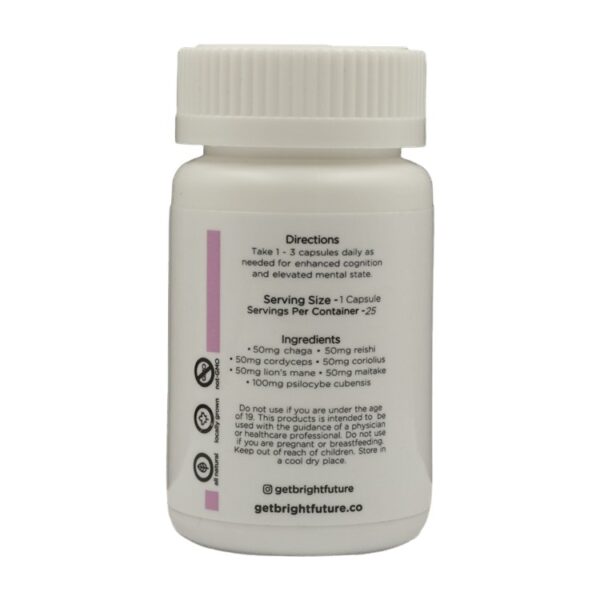 Bright Future – Microdose Capsules – The Hustler – (100mg x 25 Capsules) - Image 3