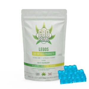 CBD Prime Lego Gummies – Blue Raspberry – 300mg CBD