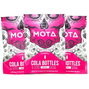 Mota THC Blue Raspberry Soda Bottles Indica (100mg THC)