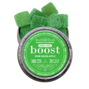 Boost Edibles Sour Green Apple 150mg THC Cubes