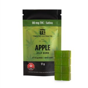 Twisted Extracts – THC Sativa Apple Jelly Bomb (80mg)