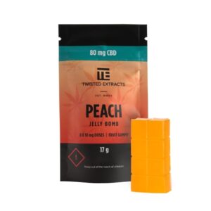 Twisted Extracts – CBD Peach Jelly Bomb (80mg)