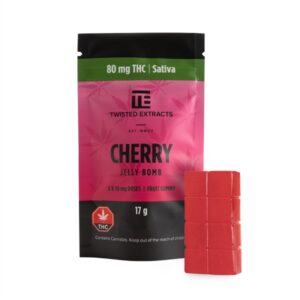 Twisted Extracts – THC Sativa Cherry Jelly Bomb (80mg)