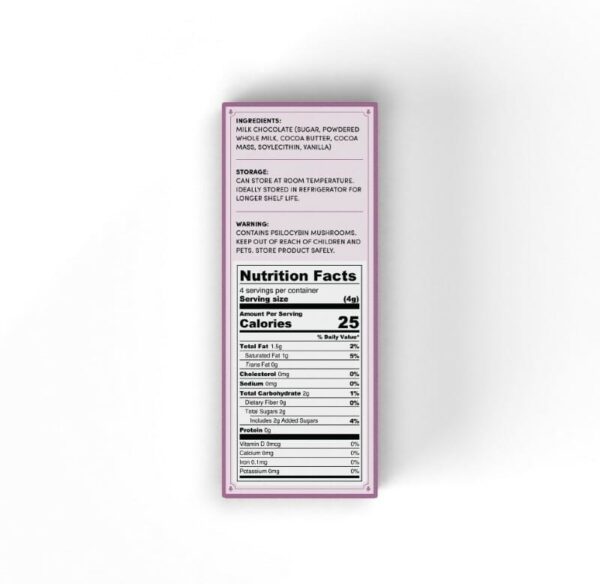 Wonder – Psilocybin Chocolate Bar – Milk Chocolate – Golden Teacher - Image 7
