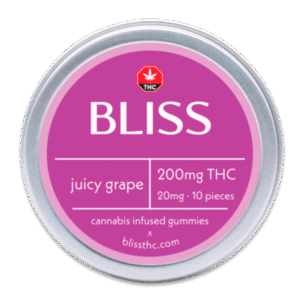 Bliss Edibles 200MG THC Gummies Juicy Grape
