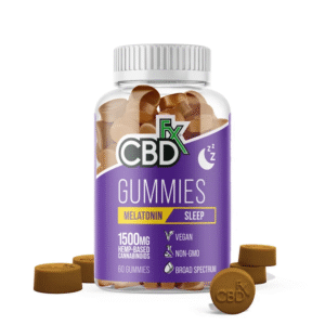 CBDfx Melatonin CBD Sleep Gummies 1500mg CBD(60 Count Bottle)