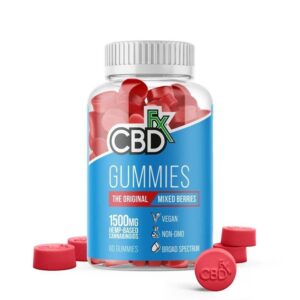 CBDfx Mixed Berry Vegan CBD Gummies 1500mg CBD (60 Count Bottle)