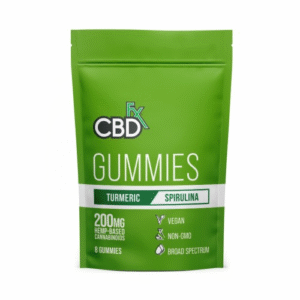 CBDfx Turmeric & Spirulina Vegan CBD Gummies 200mg CBD (8 Count Pack)