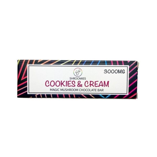 SHROOMIES COOKIES AND CREAM CHOCOLATE BAR – 3000MG - Image 2