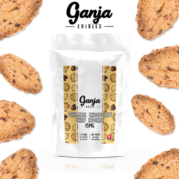 GANJA EDIBLES – OATMEAL CHOCOLATE CHIP COOKIE 15MG
