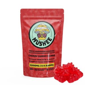 Magic Mushroom Gummy Bears – Cherry- 1000MG – Mushee