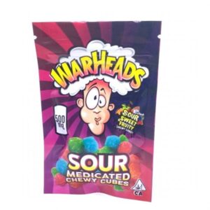 Warheads Sour Chewy Cubes 500mg THC